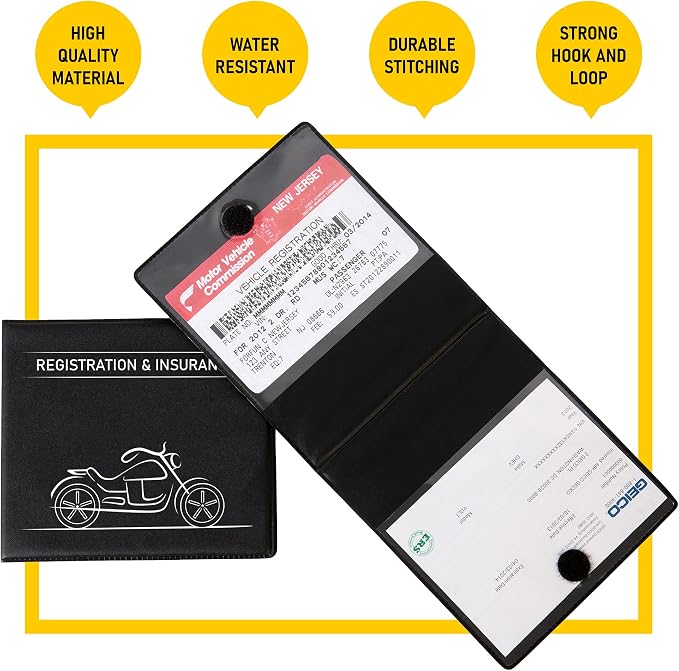 CANOPUS Car Registration and Insurance Holder, Car Document Holder, Vehicle - Image 3
