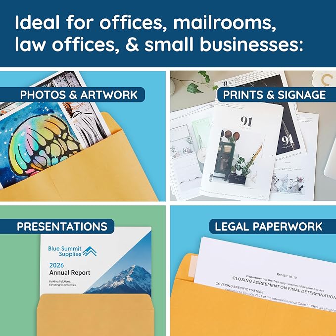 Blue Summit 10x15 Envelopes, Large Mailing 10 x 15 Envelopes - Image 4