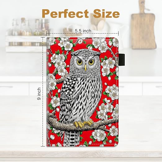 Owl White Flowers Large Server Book - Image 2