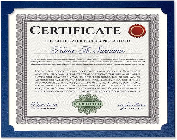 Plain Blue Certificate Holders - Image 3