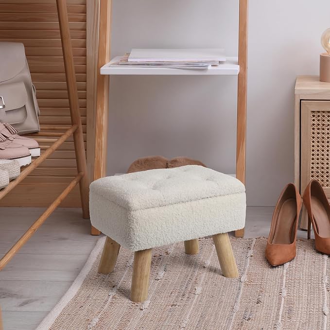 OGEMXU Storage Ottoman, Small Foot Stool Ottoman - Image 6
