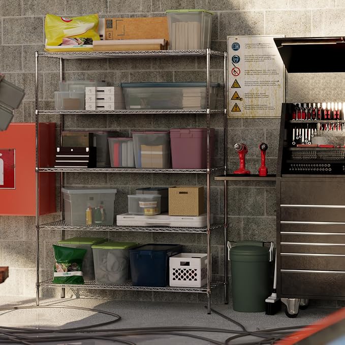 Regal Altair 24" Deep x 60" Wide x 86" Height Wire Shelving Kit | 5-Tier | NSF - Image 2