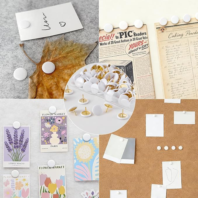 White Push Pins 120Pcs - Image 7