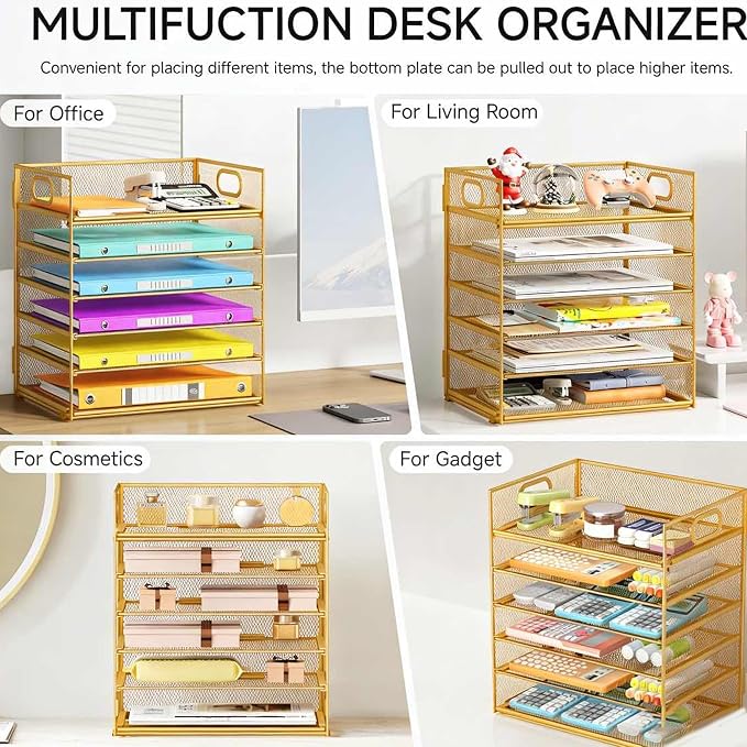 6 Tiers Letter Tray Paper Organizer - Image 6