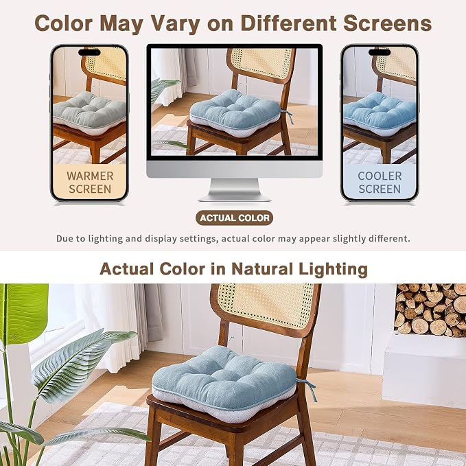 BETU Chair Cushions for Dining Chairs Set of 4, 3.5" Thick Kitchen Table Chair - Image 6