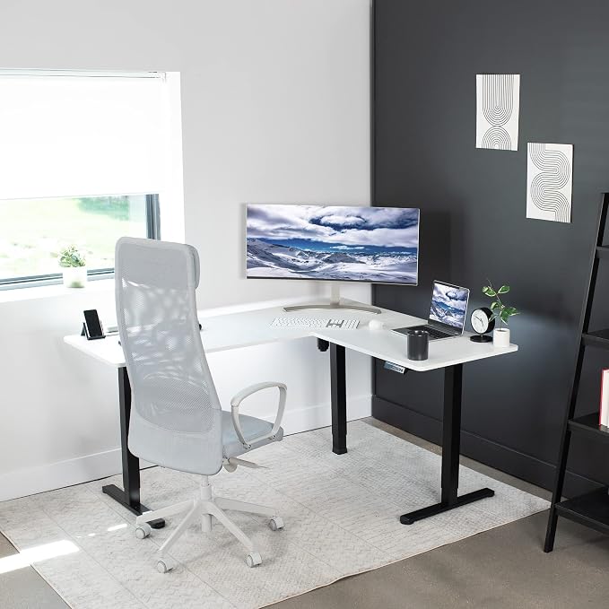 VIVO Electric Corner 63 x 55 inch L-Shaped Standing Desk, Memory Height - Image 7