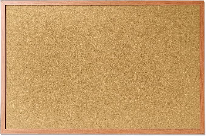 Cork Bulletin Board for Wall - 36” x 24” Bulletin Board Wall Mounted Wood Frame Message Board pin Board for School,Office and Home-DeskLoop Office