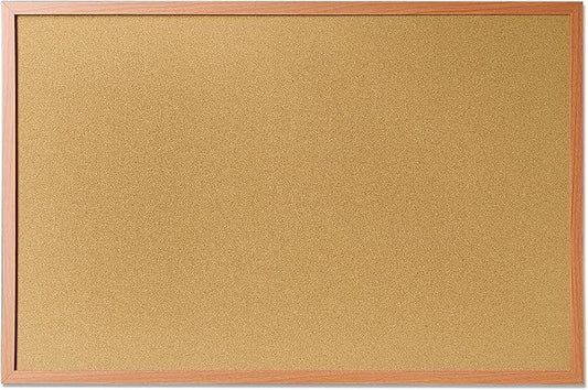 Cork Bulletin Board for Wall - 36” x 24” Bulletin Board Wall Mounted Wood Frame Message Board pin Board for School,Office and Home-DeskLoop Office