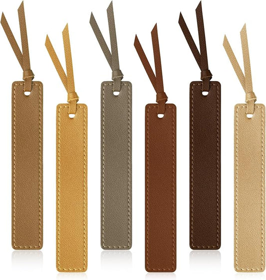 MIXVOVA 6 Pcs Leather Bookmark by MIXVOVA