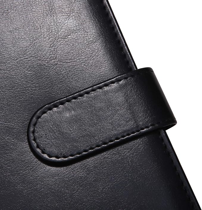 Padfolio Clipboard Folder Portfolio, Mymazn Faux Leather Storage Clipboard with Cover for Legal Pad Holder Letter Size A4 Writing Pad for Business School Office Conference Notepad Clip Boards (Black)-DeskLoop Office