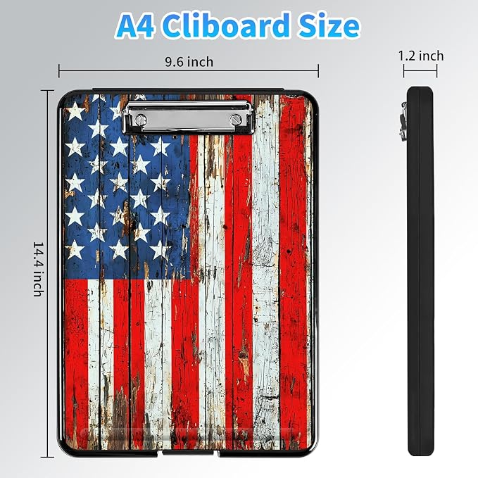 Clipboard with Storage, A4 High Capacity Clip Boards 14.4 x 9.6, Heavy Duty - Image 2