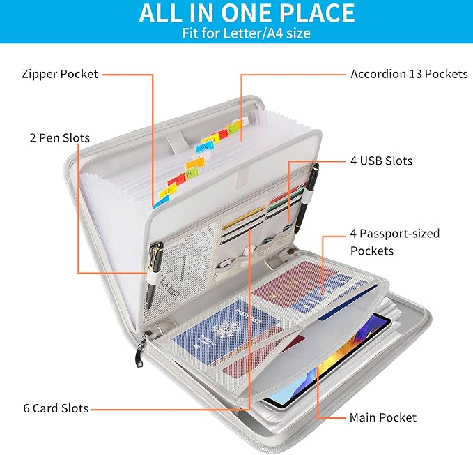 Andyer Accordion File Organizer - Image 4