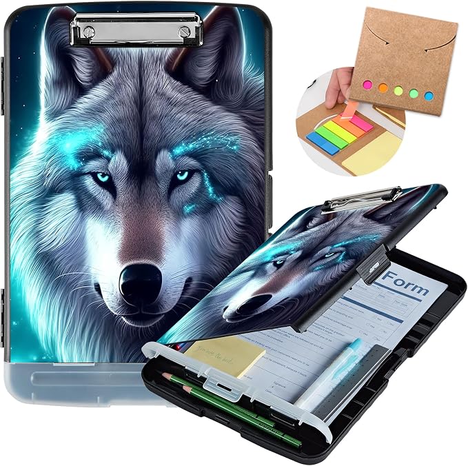Clipboard with Storage, Heavy Duty Plastic Storage Clipboard with Low Profile - Image 2