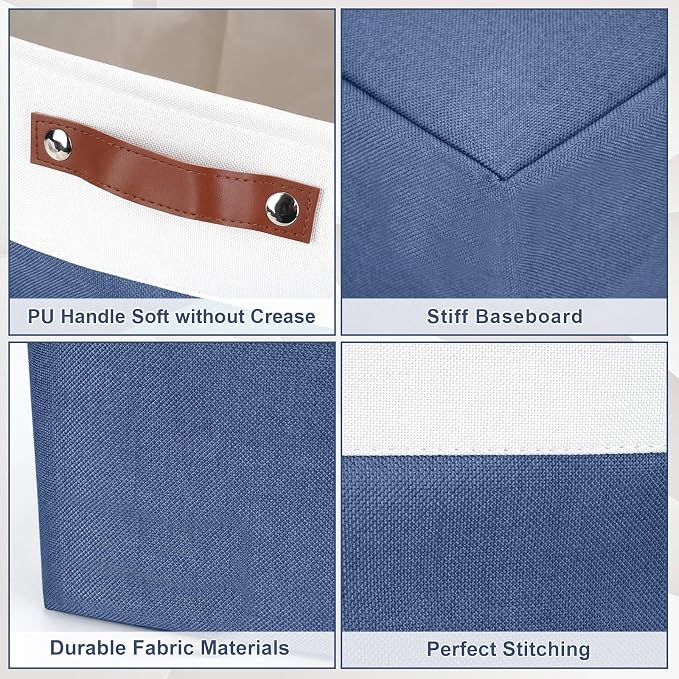 Bagnizer Collapsible Fabric Storage Cubes 11x11 Cube Storage Bins, 4 Pack - Image 6