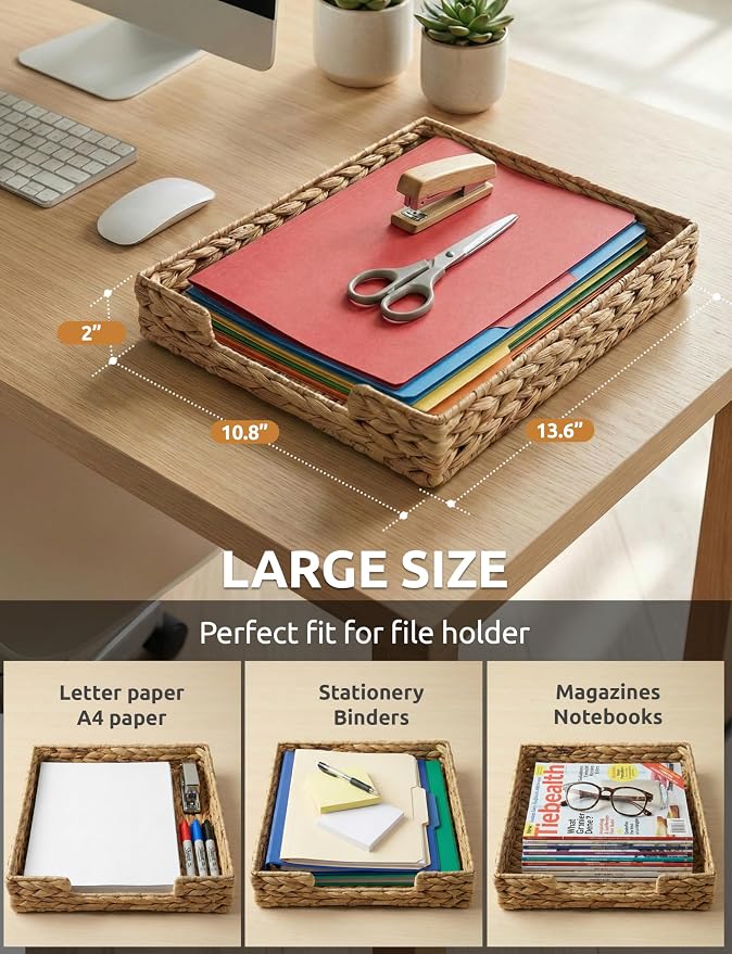 Demigo Water Hyacinth File Folder Holder - Image 4