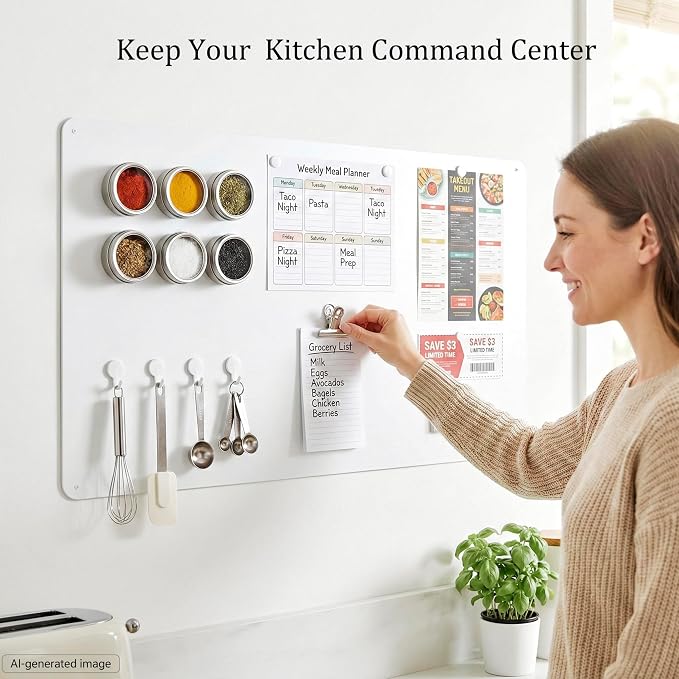 Magnetic Board for Wall 19.7" x 39.4": Extra Large White Display Board for - Image 3
