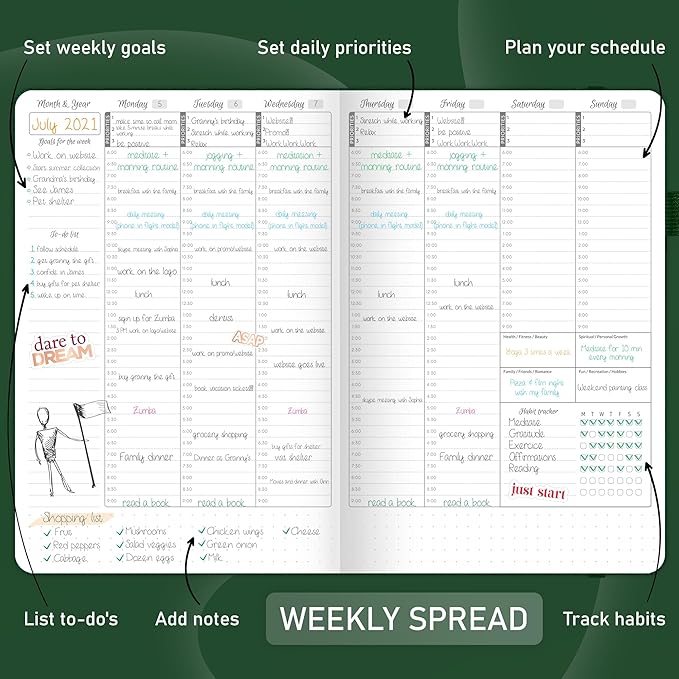 GoGirl Weekly Schedule Planner – Hourly Work & Life Planner - Image 3