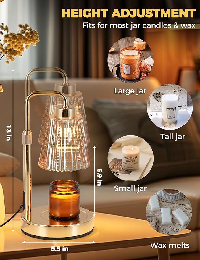 GODONLIF Gold Candle Warmer Lamp - Image 5