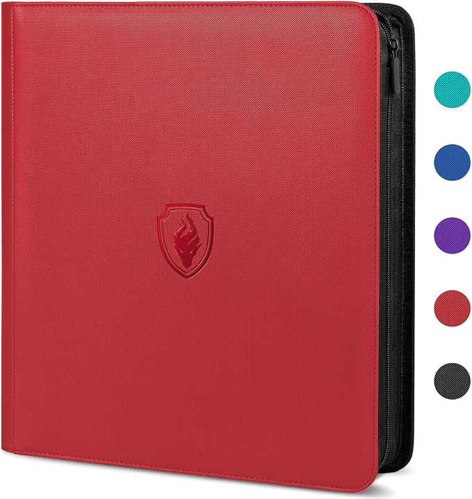 Premium Zip Card Binder 12 Pocket, Fabmaker 912 Pockets Trading Card Binder by Fabmaker