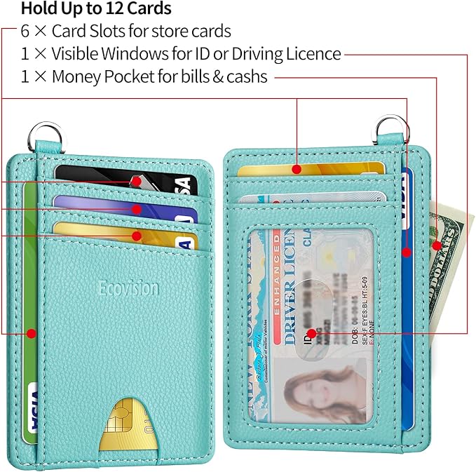 Slim Minimalist Front Pocket Wallet, RFID Blocking Credit Card Holder Wallet - Image 5