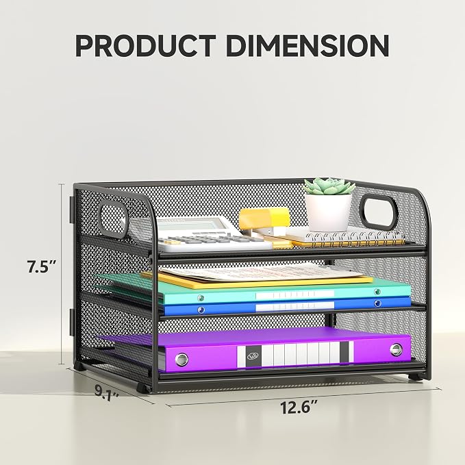 Cawukege 3 Tier Paper Organizer - Image 6