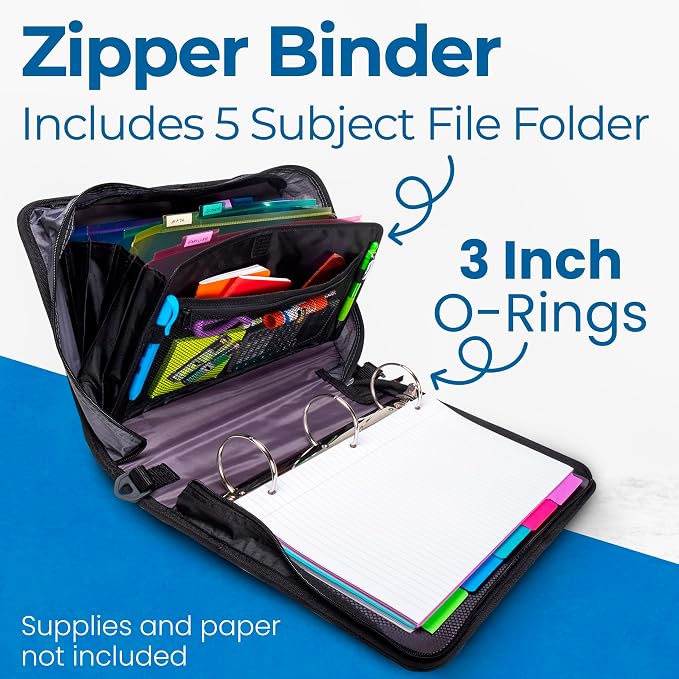 Case-it The Mighty Zip Tab Zipper Binder - Image 2