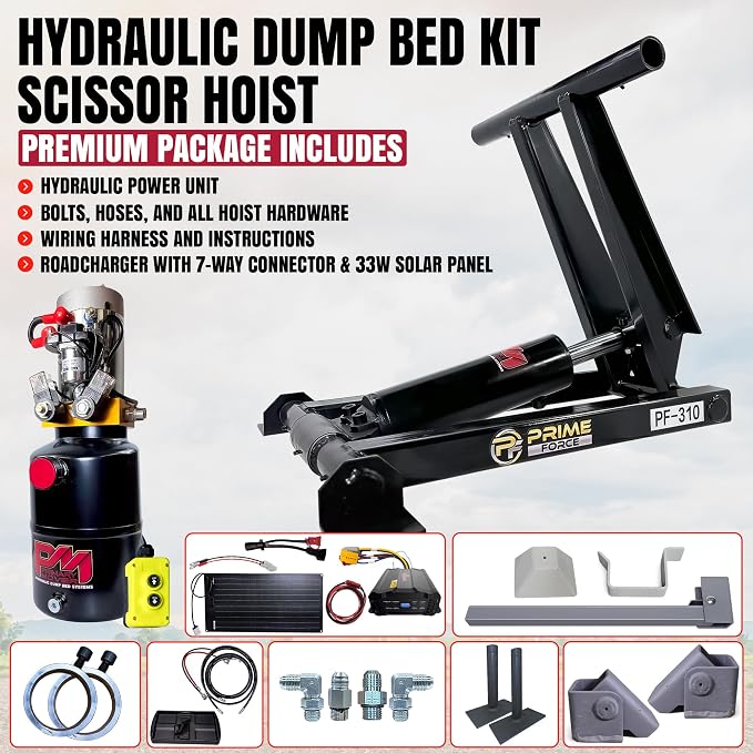 3 Ton Dump Trailer Hydraulic Scissor Hoist | Premium Hoist Kit | Hydraulic Dump - Image 2
