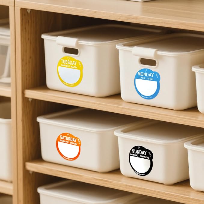 Day Dots Food Labels, 1 Inch 7000 Pcs Removable Date Stickers - Image 5