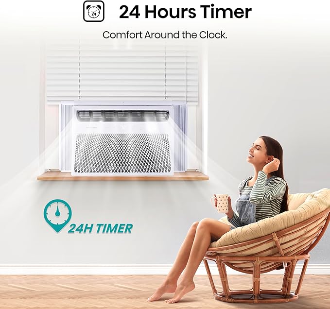 Hisense WCH08R25A Window Air Conditioner, 8,000 BTU, White-DeskLoop Office