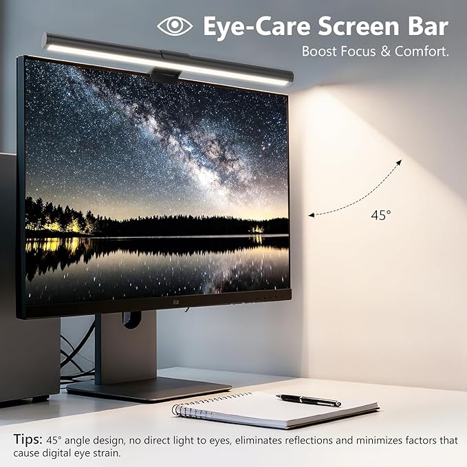 Monitor Light Bar, Eye-Care USB Reading Mnitor lamp, 11.8'' LED Computer Lights - Image 6