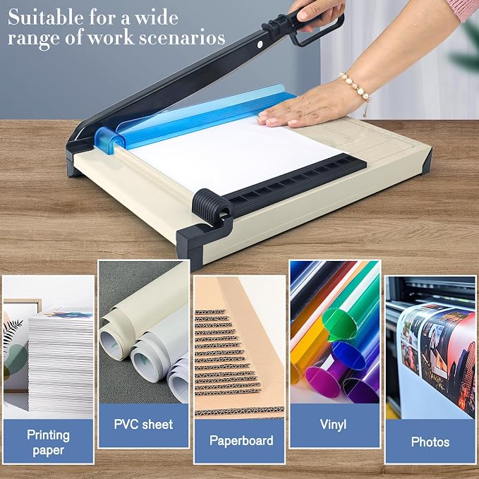 12" Guillotine Paper Cutter, Steel Blade Guillotine Paper Cutter - Image 5