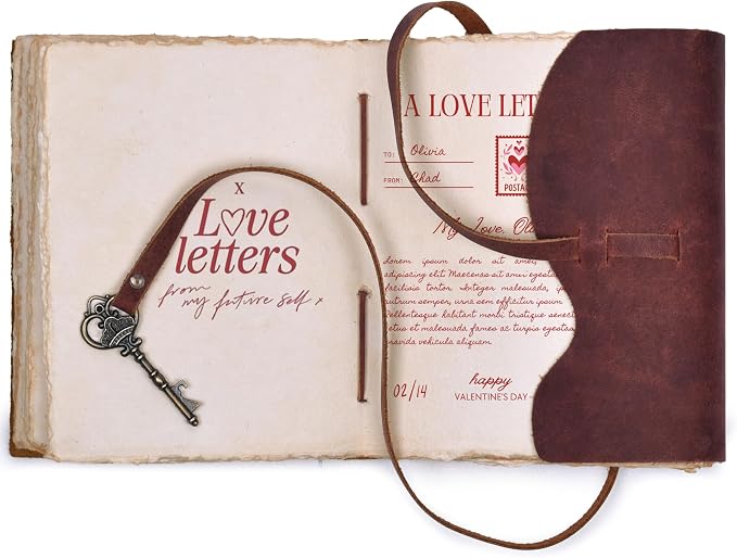LEATHER VILLAGE Vintage Leather Journal – 200 Handmade Vintage Deckle Edge - Image 3