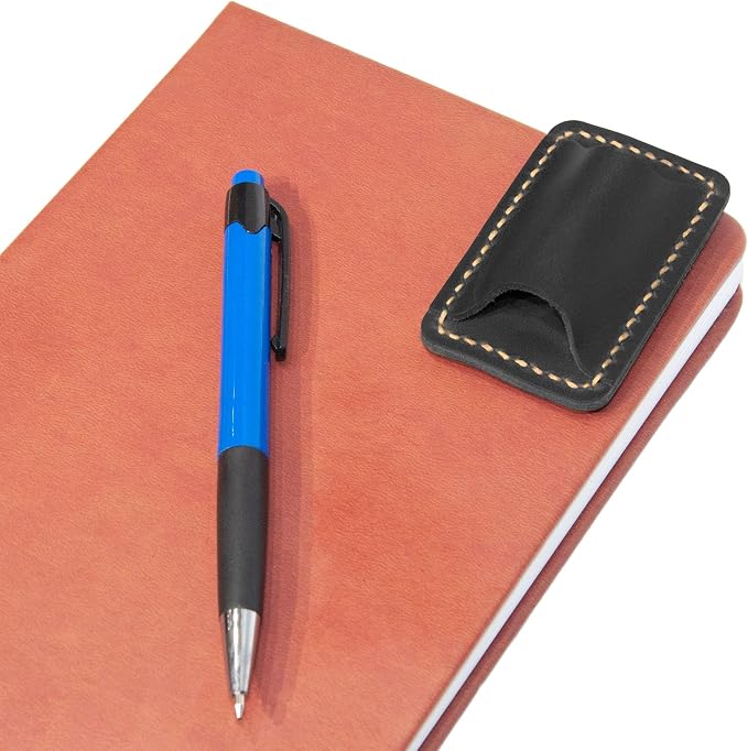 Handmade Leather Pen Holder Clip Notebook Pen Loop Stylish, Leather Pen - Image 3