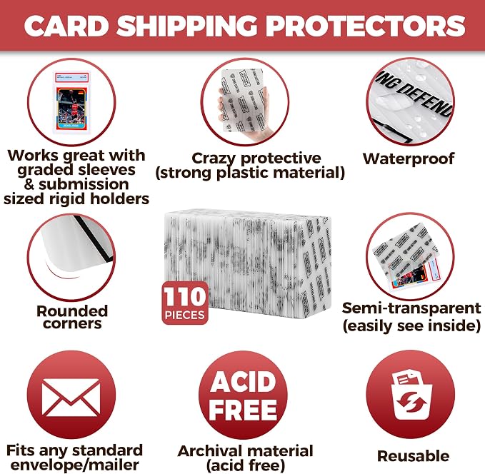 Card Protectors Trading Cards Shipping Supplies, Plastic Semi Rigid Card Holder - Image 4
