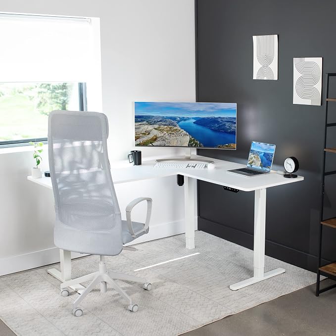 VIVO Electric Corner 63 x 55 inch L-Shaped Standing Desk, Memory Height - Image 7