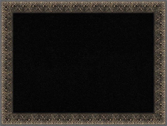 Amanti Art Black Cork Board for Wall, 25x33 Vision Board with Black Wood Frame, Medium Corkboard Office Decor for Home Organization, Traditional Corkboard Pinboard to Display Items for Home-DeskLoop Office