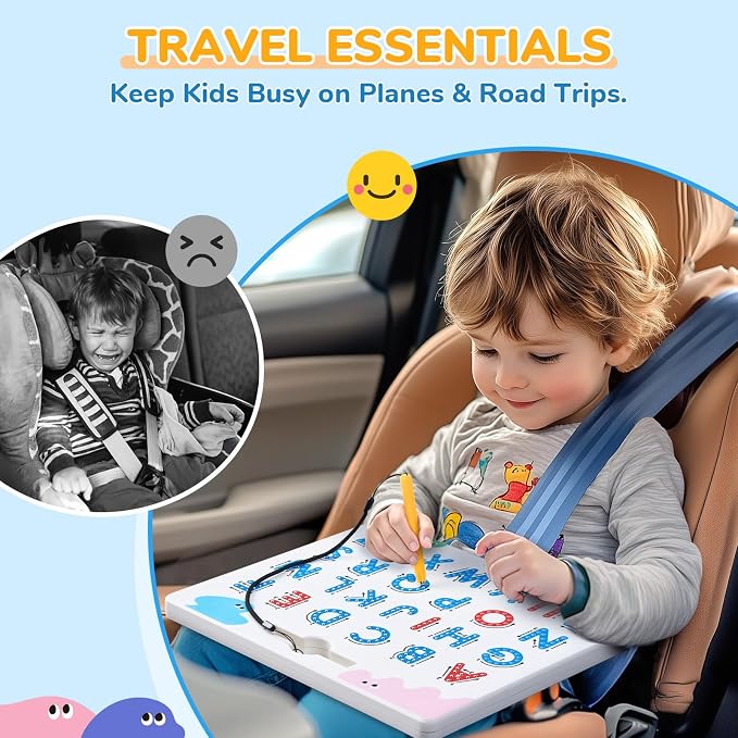 JoyCat Magnetic Letter Tracing Board, 2-in-1 Double-Sided ABC Magnets - Image 3