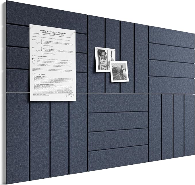 Bumusty Large Cork Board Alternative-36 x 24" Felt Bulletin Board Tiles by BUMUSTY