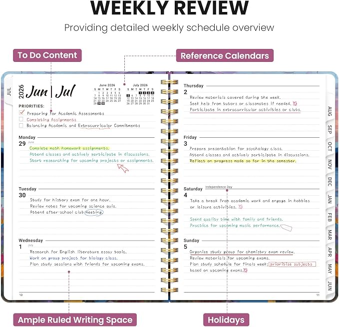 Planner 2026-2027, Monthly and Weekly Academic Planner July 2026 - Image 3