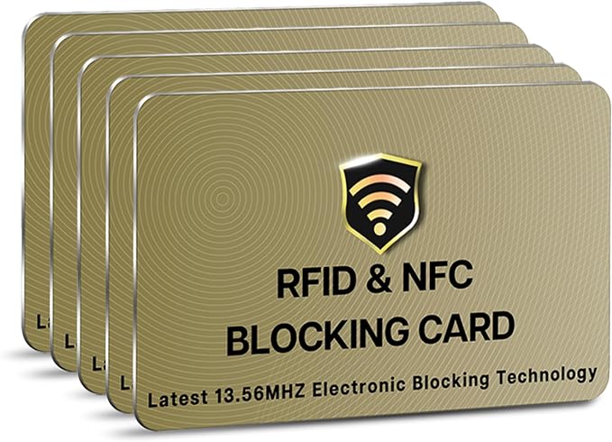 SaiTech IT RFID Blocking Card, 5 Pack One Card Protects Entire Wallet Purse by SaiTechIT