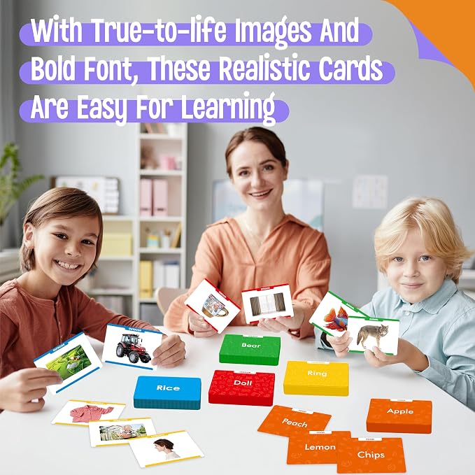 300 Noun Picture-Word Cards, Picture Flashcards Language Builder Visual Aid - Image 6