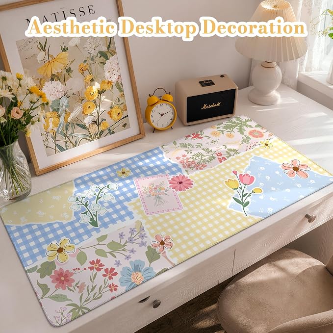 iCasso Aesthetic Checkered Desk Mat - Image 6