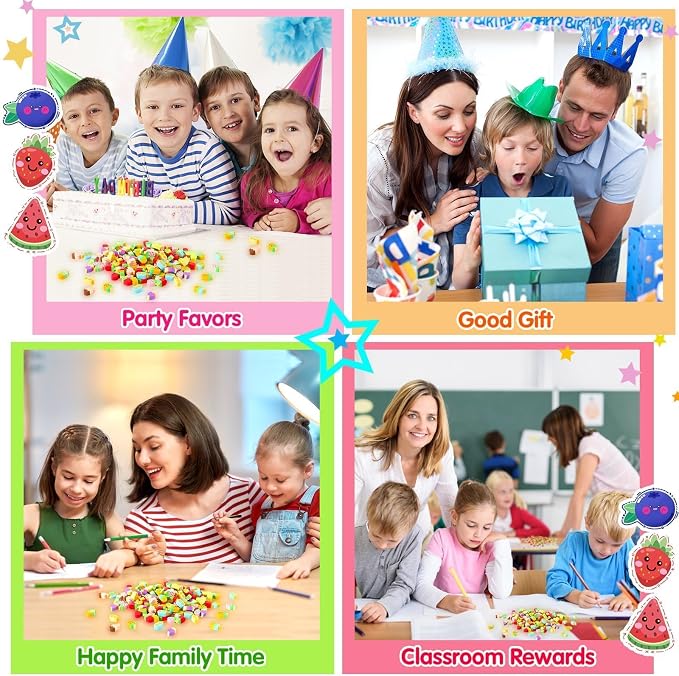 JUNEBRUSHS 150Pcs Ice Cream Mini Erasers - Image 7