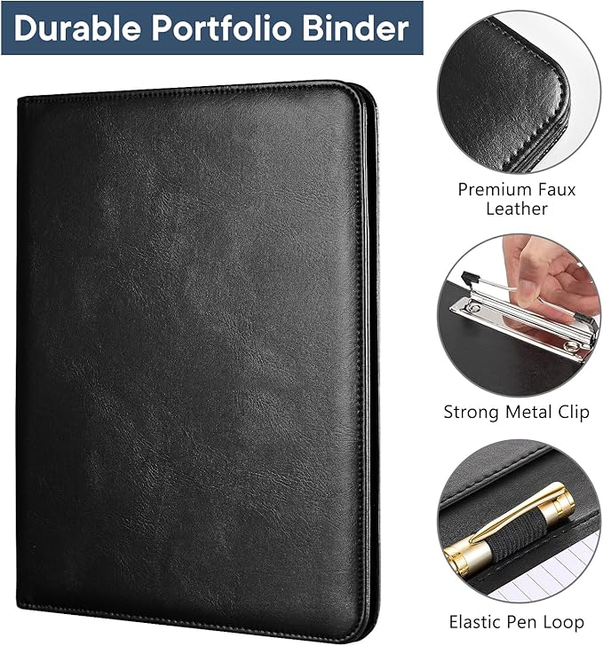 OOWOLF Padfolio with Clipboard Portfolio Binder - Image 4