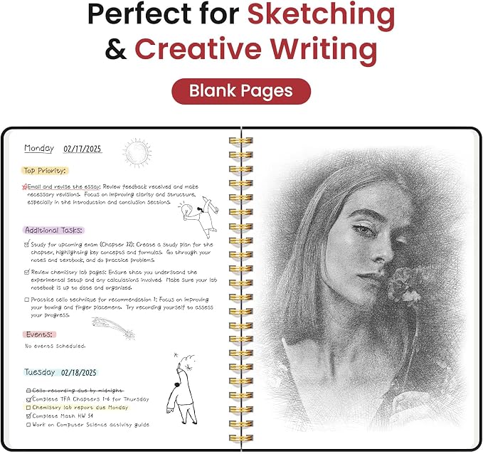 Taja Blank Spiral Journal Notebook - Image 3