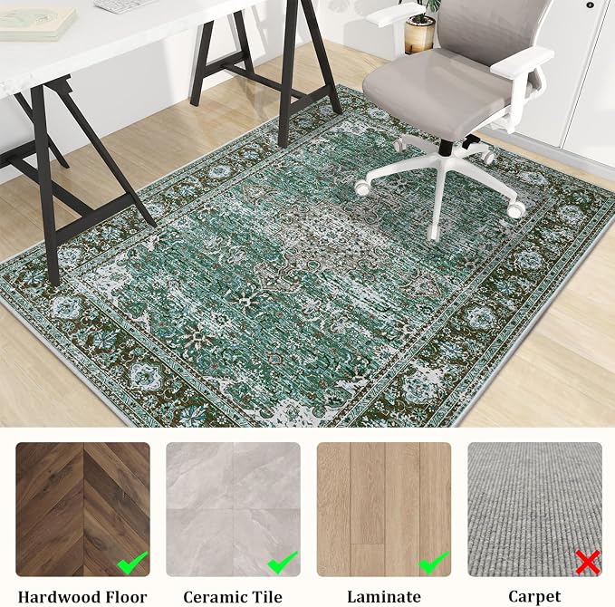 Office Chair Mat for Hardwood Floor, Machine Wash - Image 3
