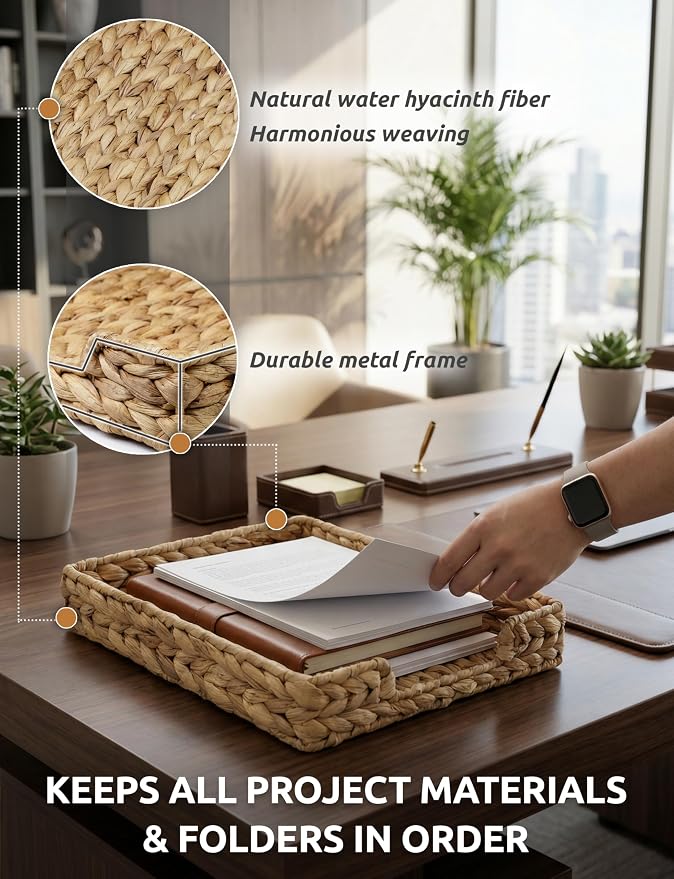Demigo Water Hyacinth File Folder Holder - Image 3