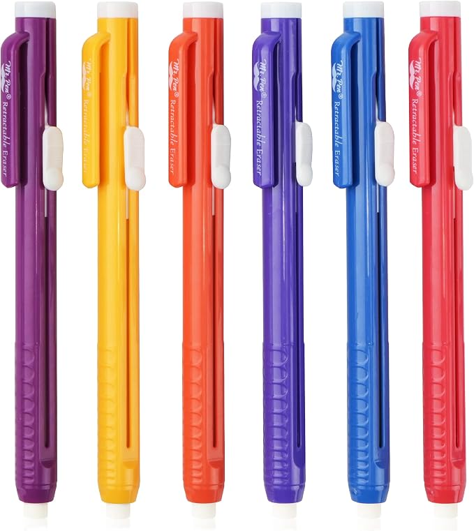 Mr. Pen- Retractable Mechanical Eraser Pens, 6 Pack, Sunset Colors | Latex-Free by MrPen