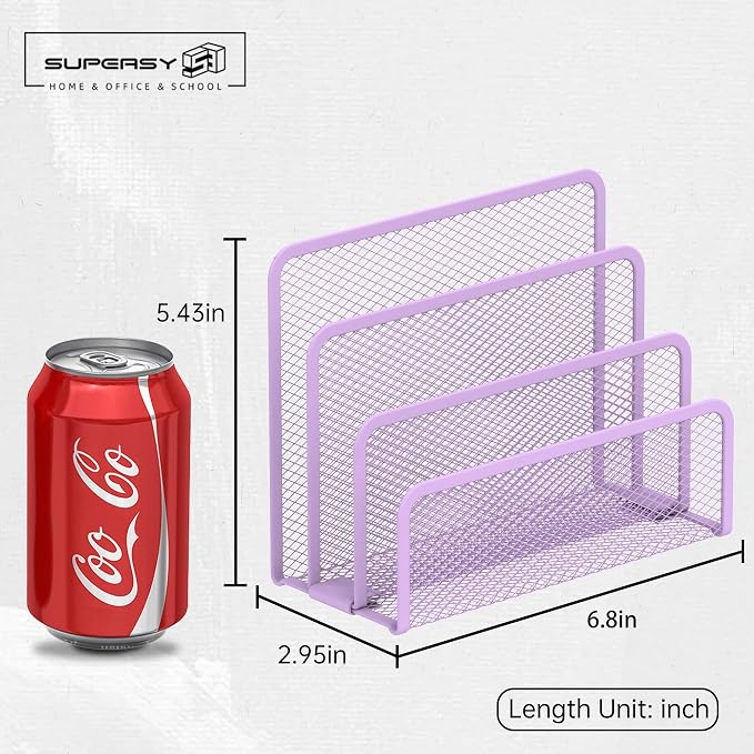 SUPEASY Mail Organizer for Desk, Mesh Metal Mail Holder Countertop - Image 3