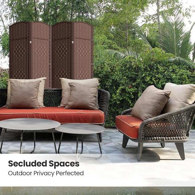 Cocosica 4 Panel Room Divider, 6Ft Folding Privacy Screen, Tall - Image 5